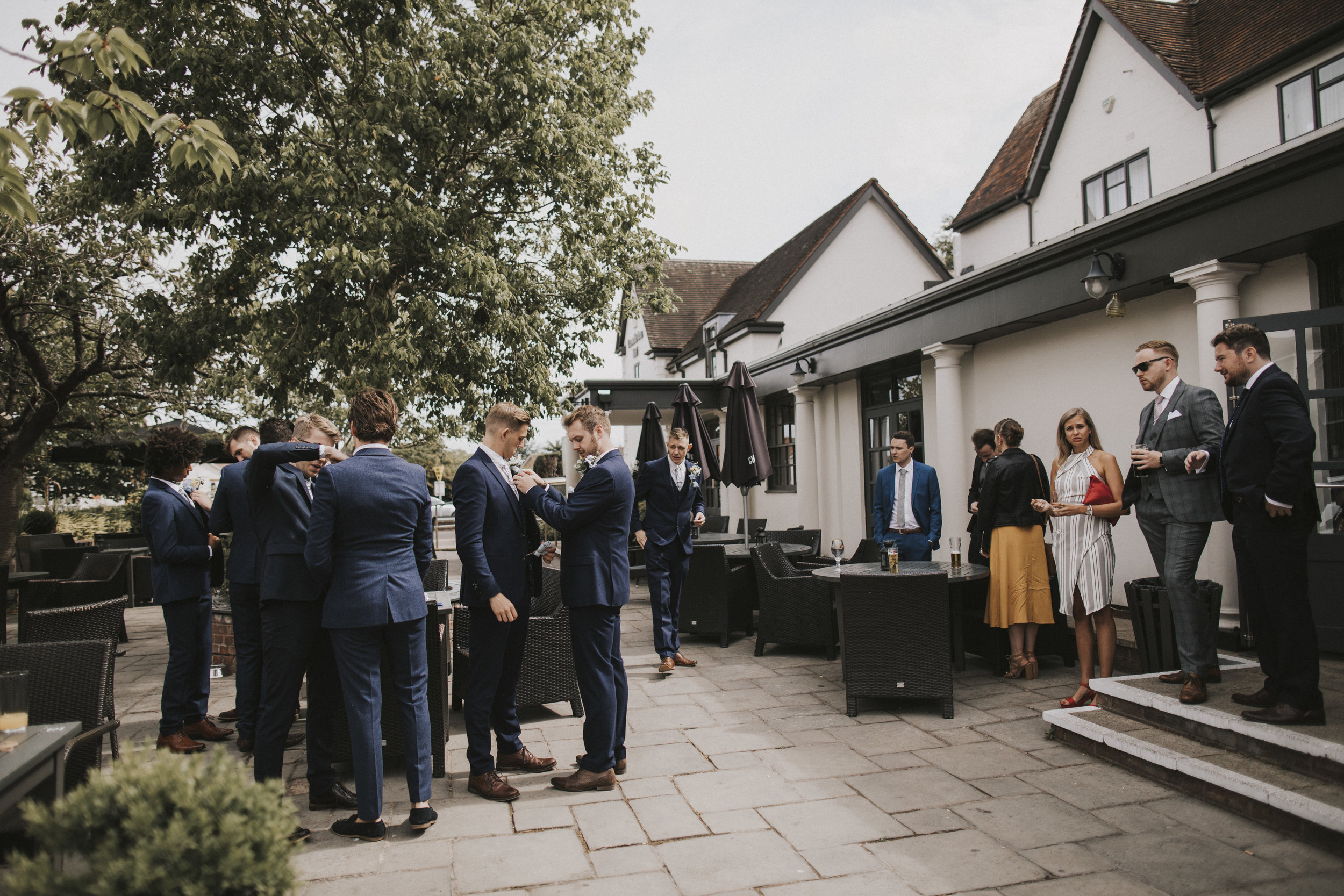 Groom prep on the wedding day