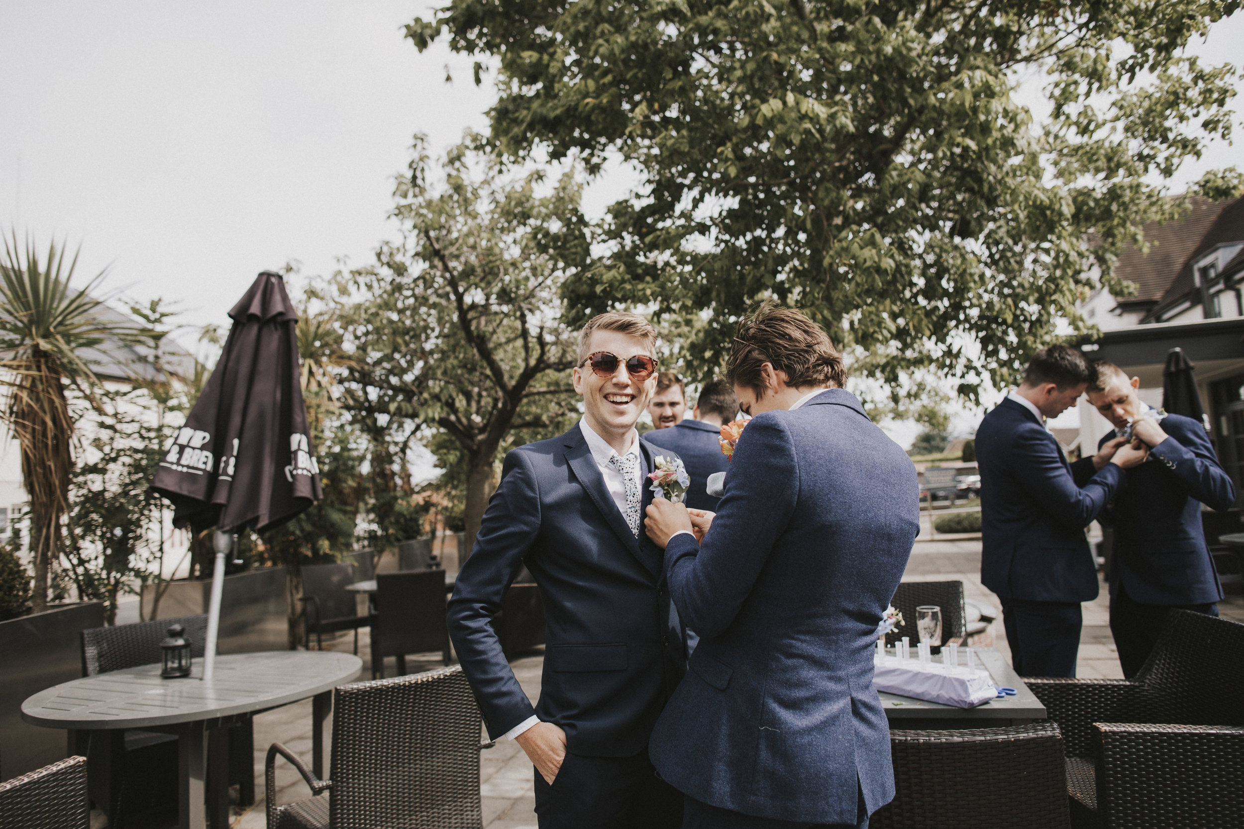 Groom prep on the wedding day