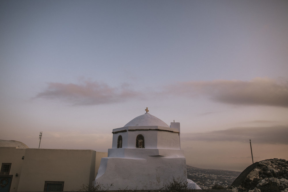 Santorini church near perissa 