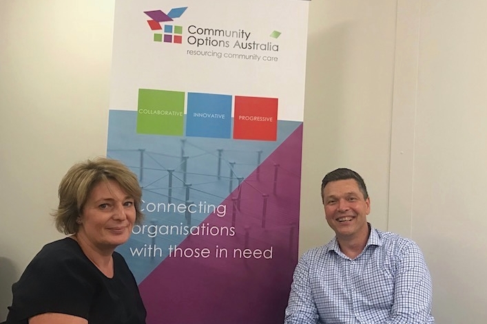 Jane Crowe, Executive Director, Community Options Australia and Rick Hollingworth, Co-Founder, YourLink.