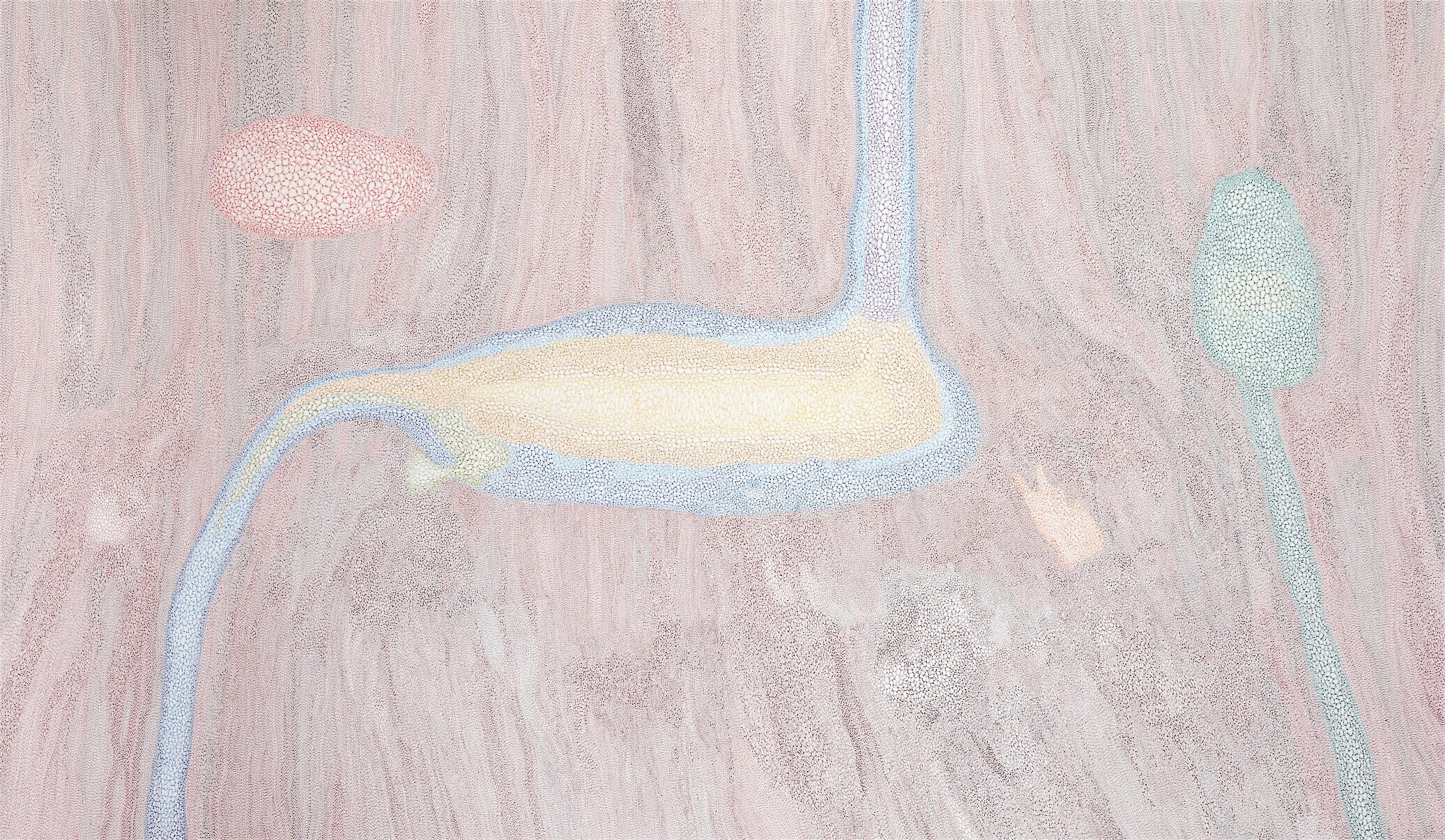 Sans titre, encre sur papier, 200 x 150 cm, 2019