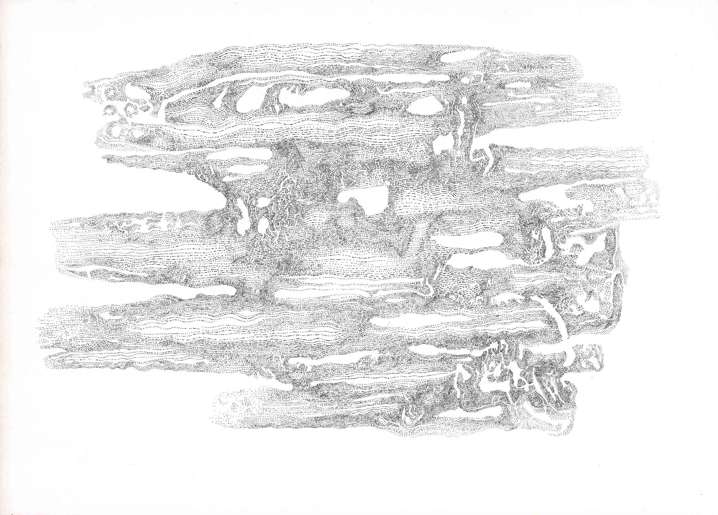 Sans titre, encre noire sur papier, 26 x 36 cm, 2021