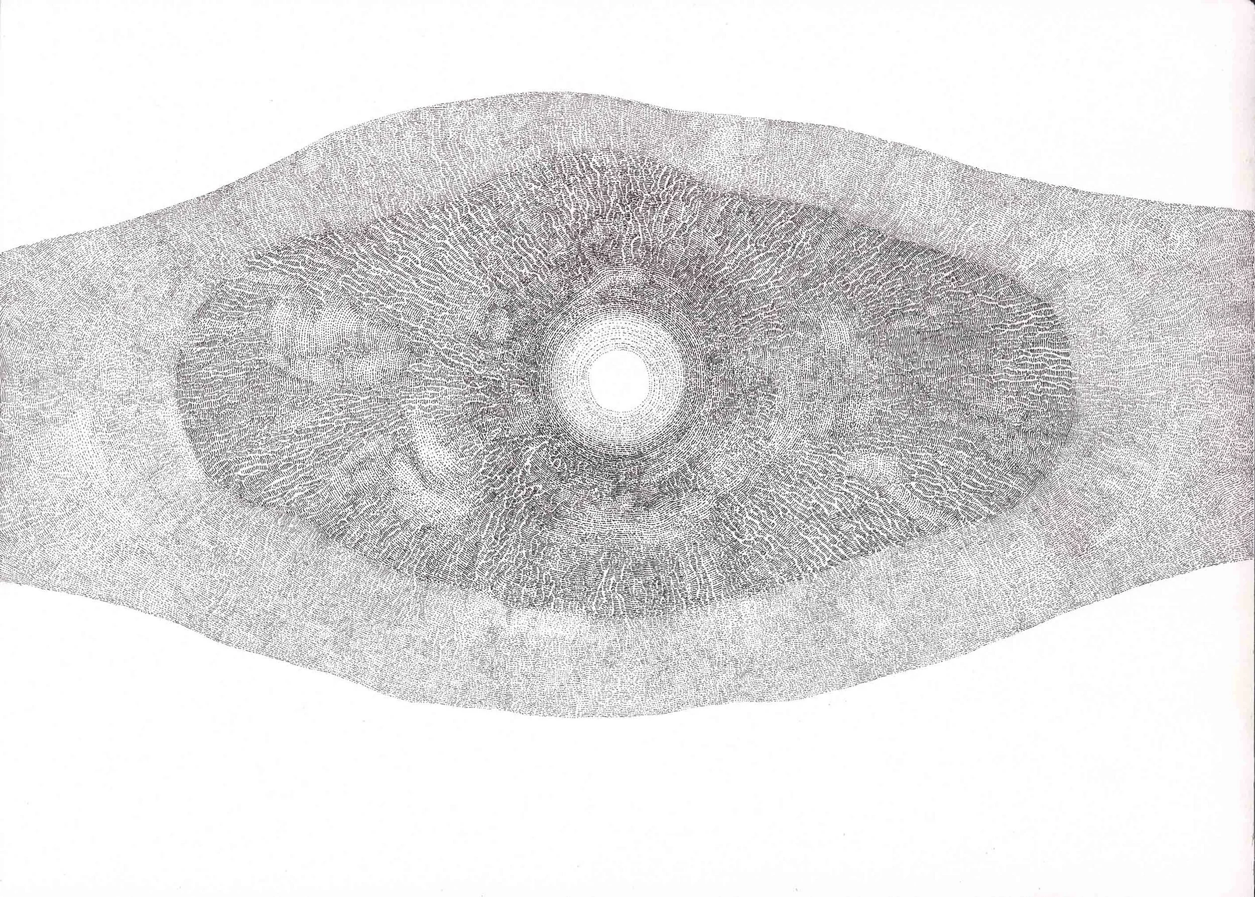 Ewel, encre noire sur papier,26 x 36 cm, 2021