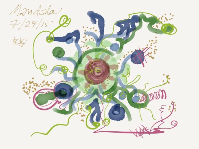 Katie King, Mandala, 2015, Paper /fiftythree(dot)com more here. 