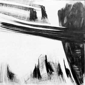 lyant på lærred 170 x170 cm