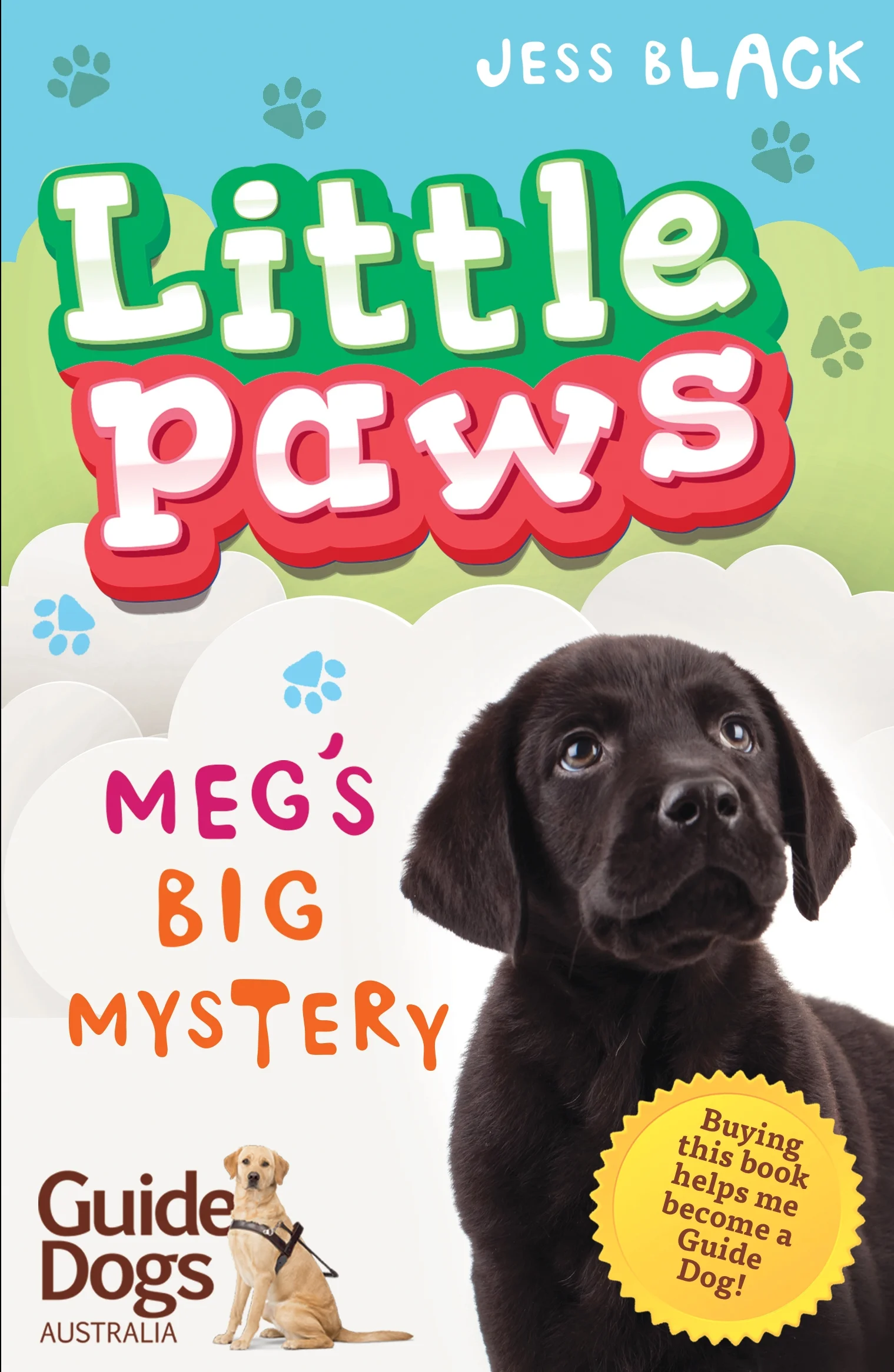 Lachie Byrnes is proud to be helping his parents raise Meg, a Guide Dog puppy. After living with the Byrnes family for a couple of months, Meg has just started puppy preschool! Meg is very good at obeying commands – except sometimes sit and stay! But after a big day of training and activities, Meg becomes sick and the Byrnes are forced to make an emergency trip to the Guide Dogs vet surgery. When Meg has to stay overnight, Lachie is determined to use his detective skills to find out what’s the matter with his beloved puppy.