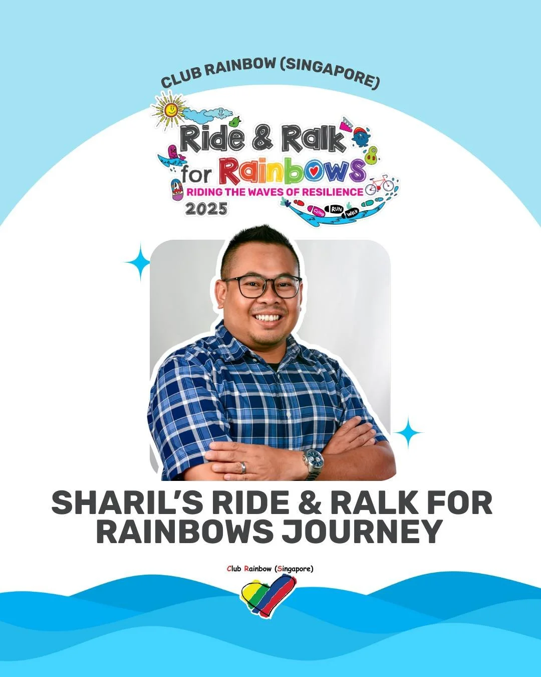 🌈 Ride &amp; Ralk for Rainbows 2025 &ndash; Riding for a Cause Close to His Heart: Sharil&rsquo;s Ride &amp; Ralk for Rainbows Journey 

🚴&zwj;♂️ Meet Muhammad Sharil Bin Abdul Hamid, a 35-year-old Logistics Assistant Operations Manager, former Clu