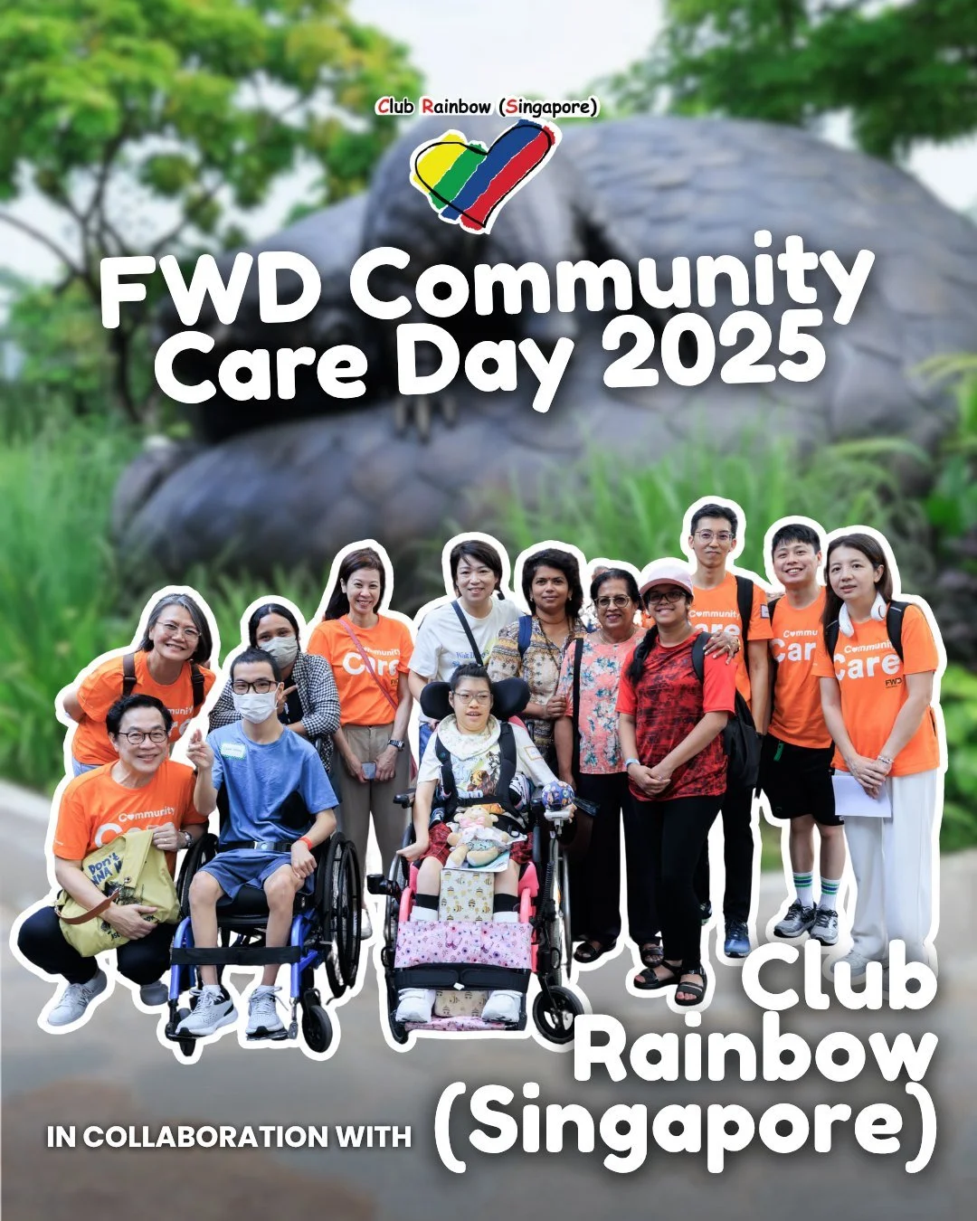 On 24 October 2025, @fwd_sg partnered with Club Rainbow (Singapore) for FWD Community Care Day 2025, bringing together over 200 of our children and caregivers, as well as FWD volunteers for a meaningful day at the Singapore Zoo and River Wonders 🧡

