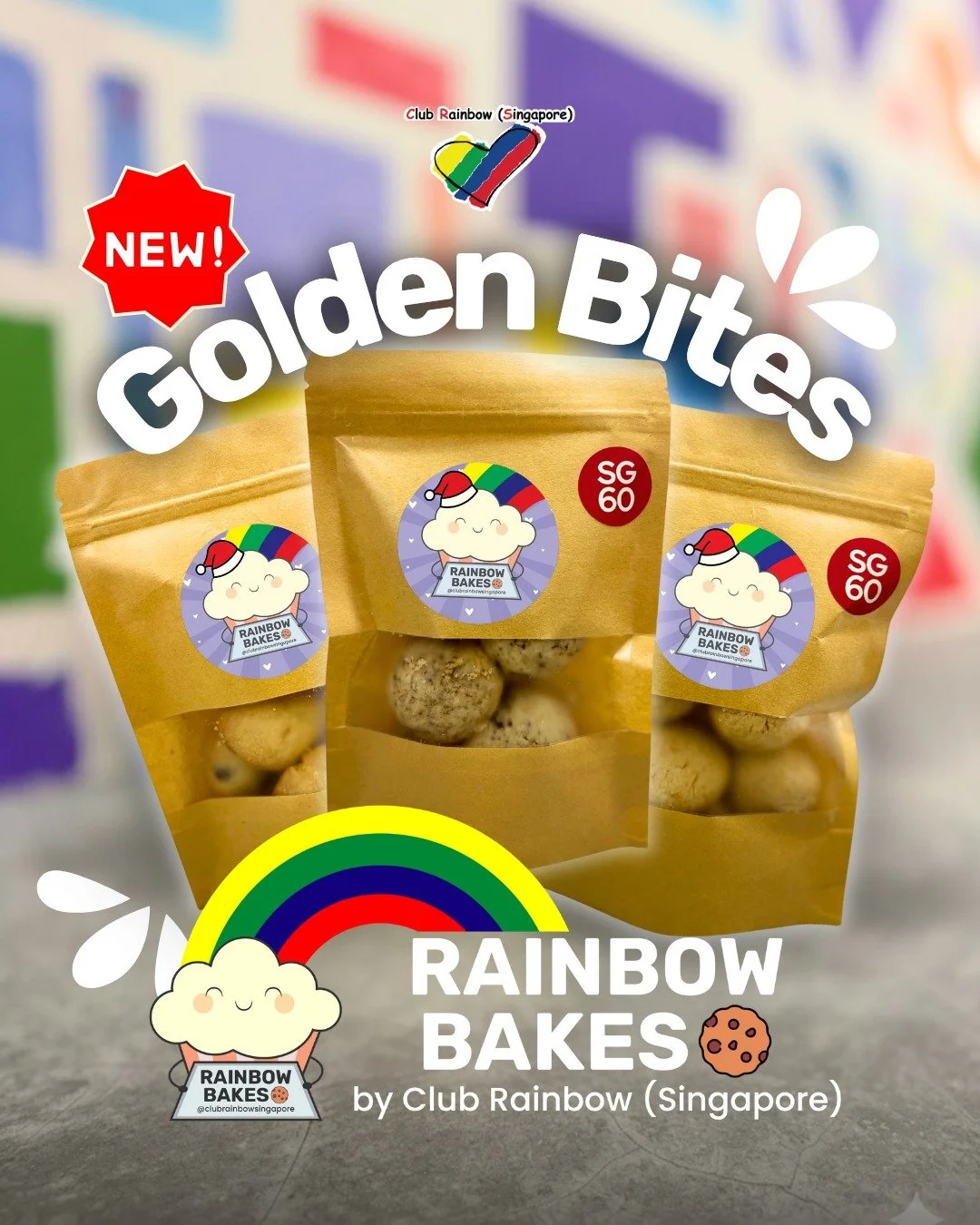 Savour the Season of Giving with Rainbow Bakes - Golden Bites! 🍪🌈

This Christmas, our beloved Rainbow Bakes are back to bring the joy of sharing and sweetness with every bite. We&rsquo;re thrilled to introduce our limited-edition Golden Bites, now