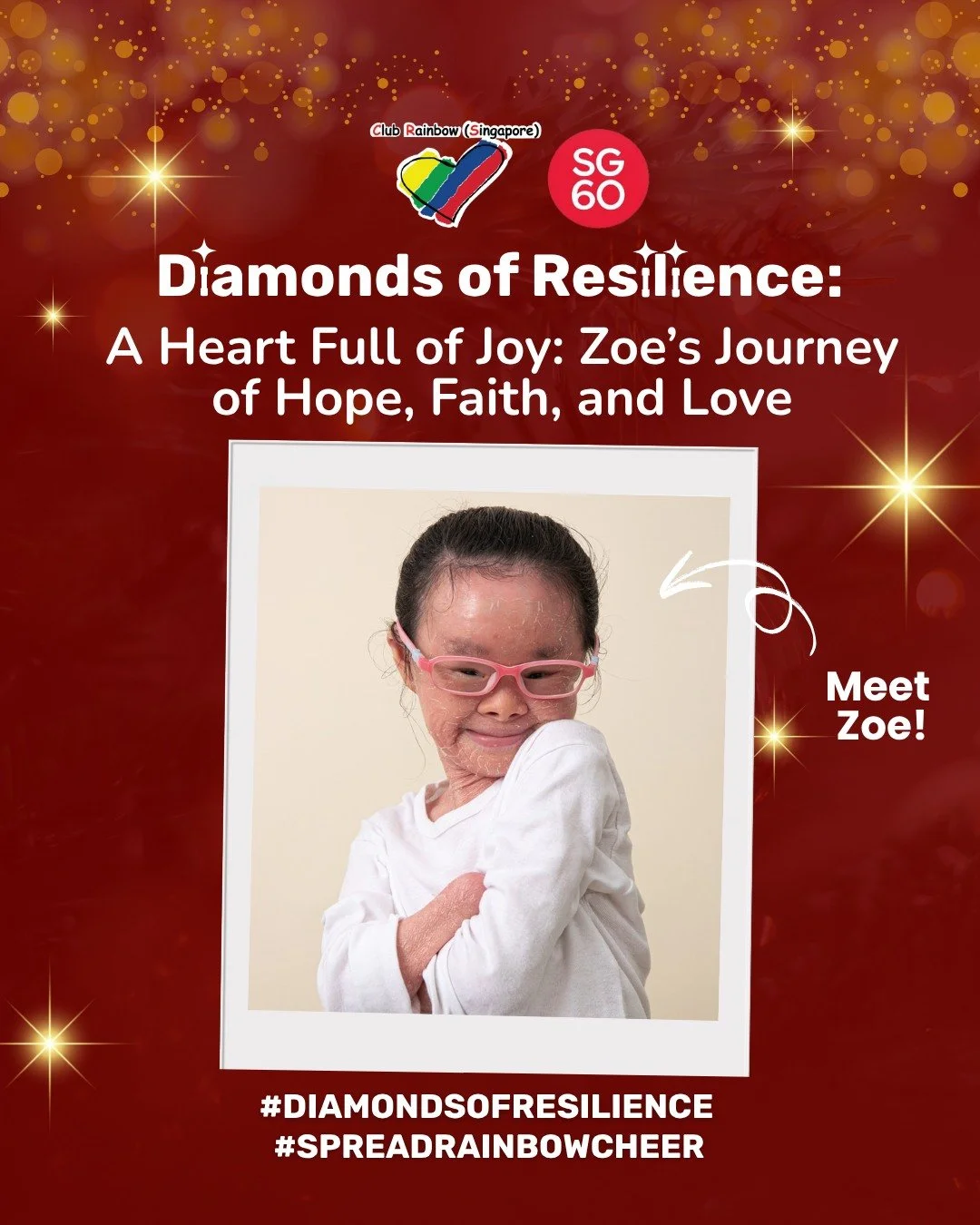 🌈 #DiamondsofResilience: A Heart Full of Joy: Zoe&rsquo;s Journey of Hope, Faith, and Love 💖✨

Born with a rare genetic skin condition called congenital harlequin ichthyosis, Zoe&rsquo;s journey has been marked by incredible strength, faith, and jo