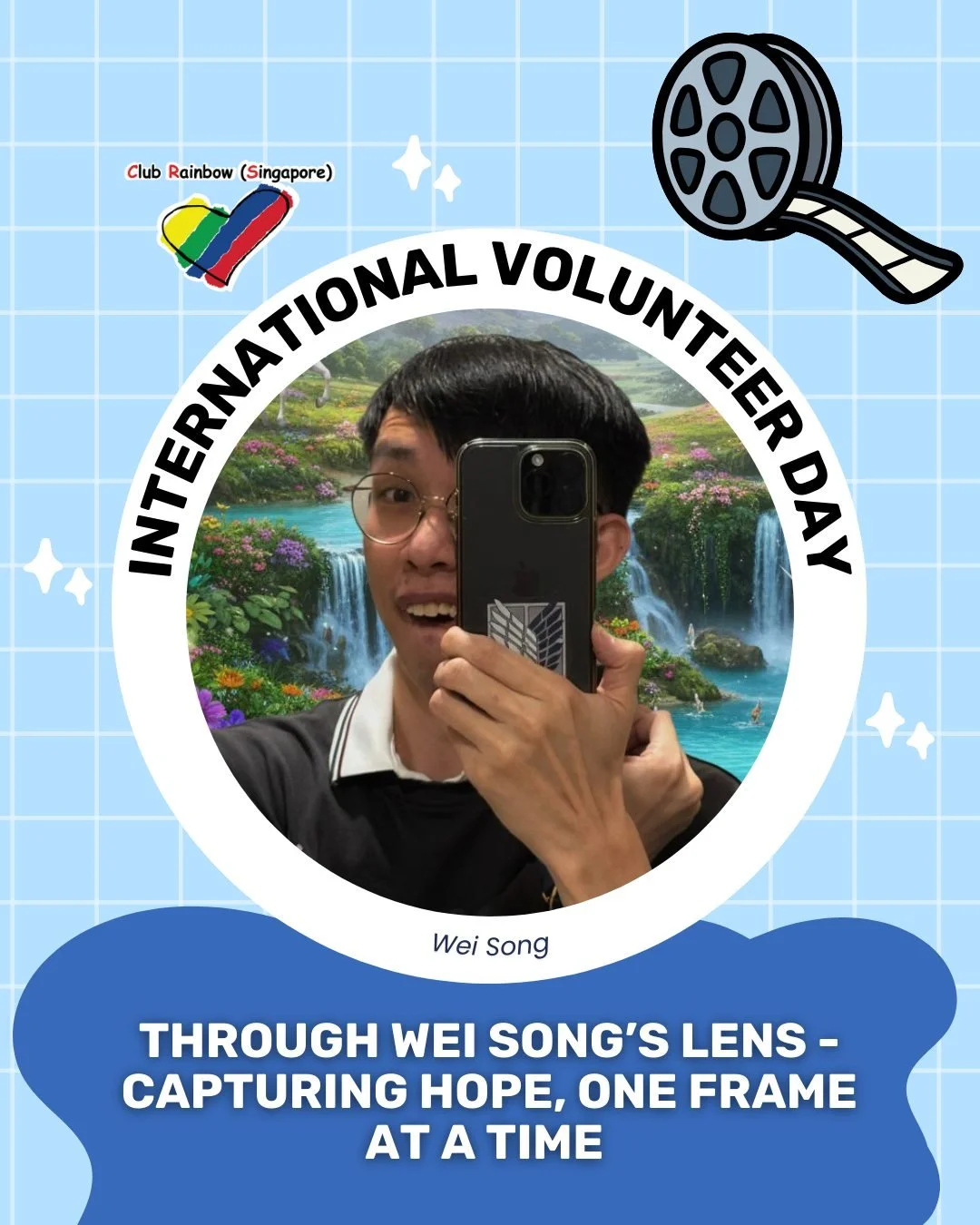 💙 This International Volunteer Day, we celebrate the everyday heroes who give their time, heart, and talents to uplift our children and families. Today, we shine the spotlight on one such hero &mdash; Wei Song (@l3prekon), a volunteer photographer w
