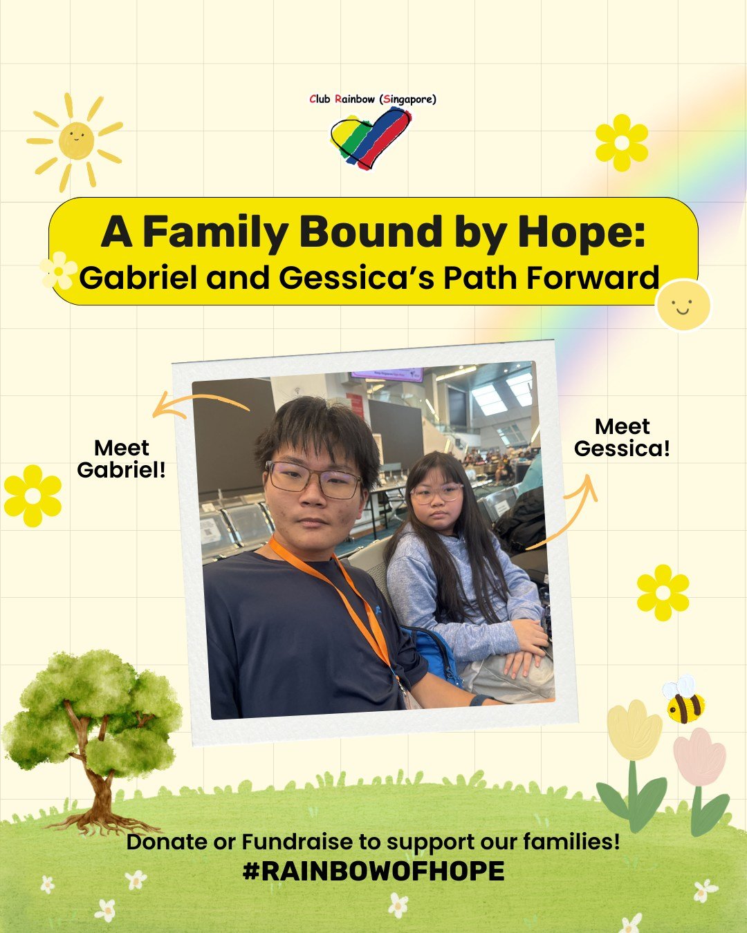 🌈 Be The Rainbow of Hope: A Family Bound by Hope - Gabriel and Gessica&rsquo;s Path Forward 

Gabriel and Gessica journeys may be different, but they are united by resilience, courage, and a family that never gives up. From Gabriel&rsquo;s early day