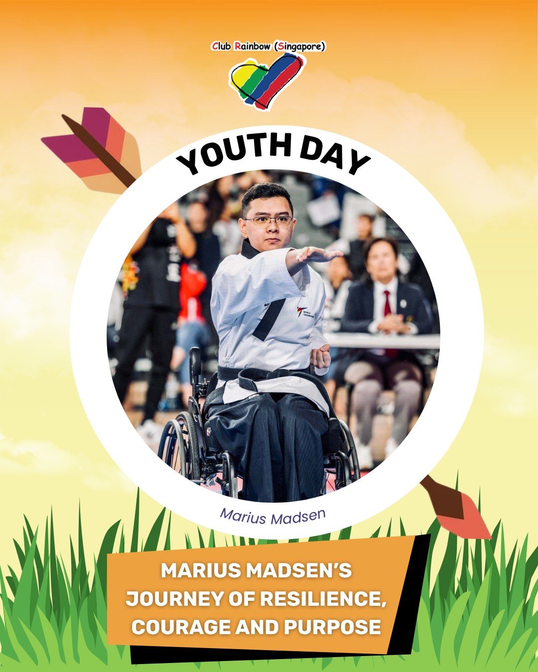 Happy Youth Day from all of us at Club Rainbow (Singapore)! 🎉

Today, we celebrate the resilience, determination, and courage of youths who continue to pursue their dreams despite life's challenges 💪

✨ Meet Marius Madsen, a para-athlete representi