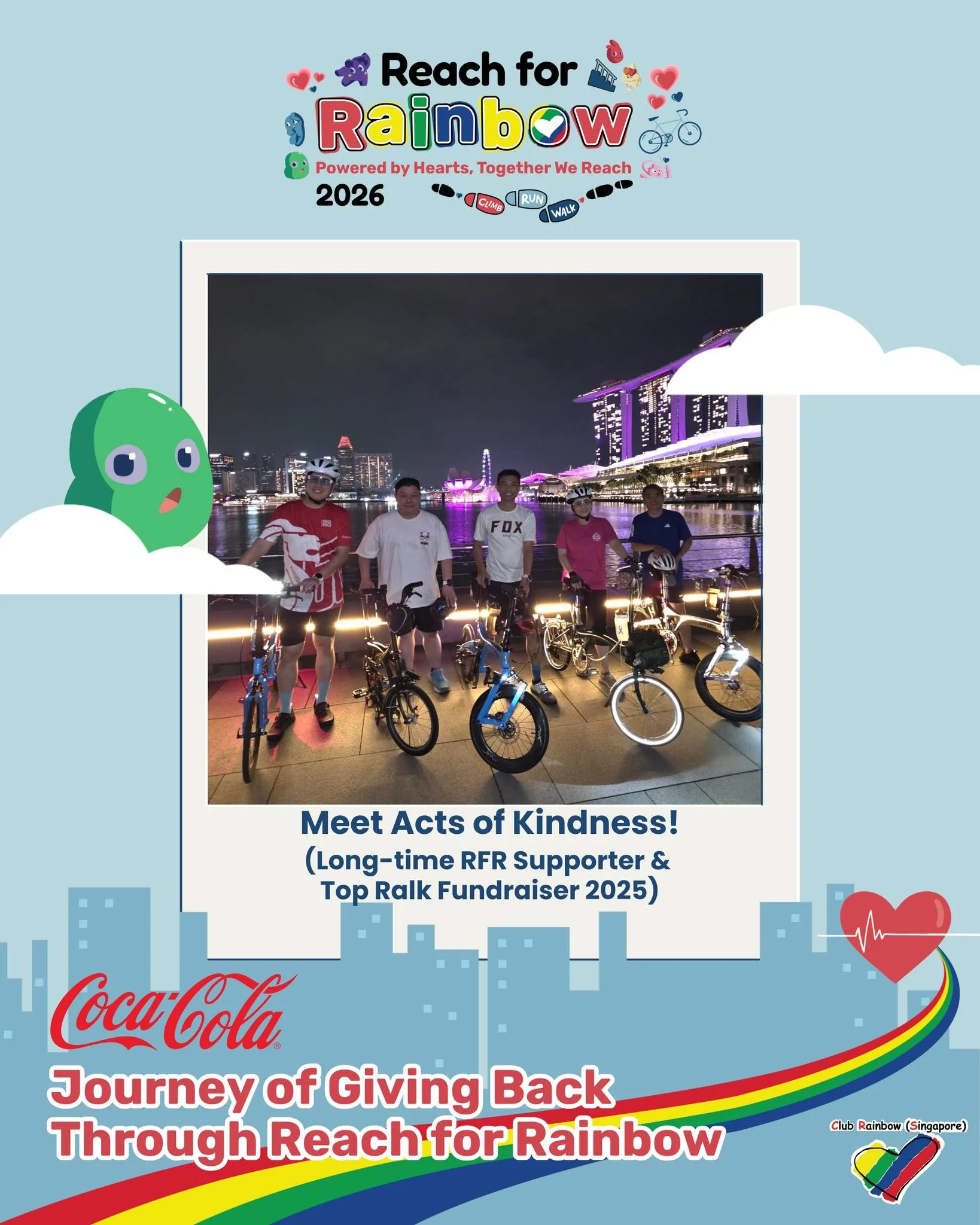 Meet @cocacolasimacareers, a long-time corporate supporter of Reach for Rainbow, who has been riding with purpose since 2018. 🚴 

What began as casual after-work cycling sessions among colleagues soon grew into something much bigger. Through their e