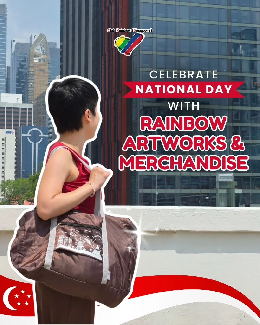 Celebrate Singapore&rsquo;s 61st birthday with our special National Day-themed Rainbow Artworks and Rainbow Merchandise, lovingly created by the young artists of Club Rainbow (Singapore)! 🇸🇬🌈

Inspired by Singapore&rsquo;s vibrant culture, iconic 