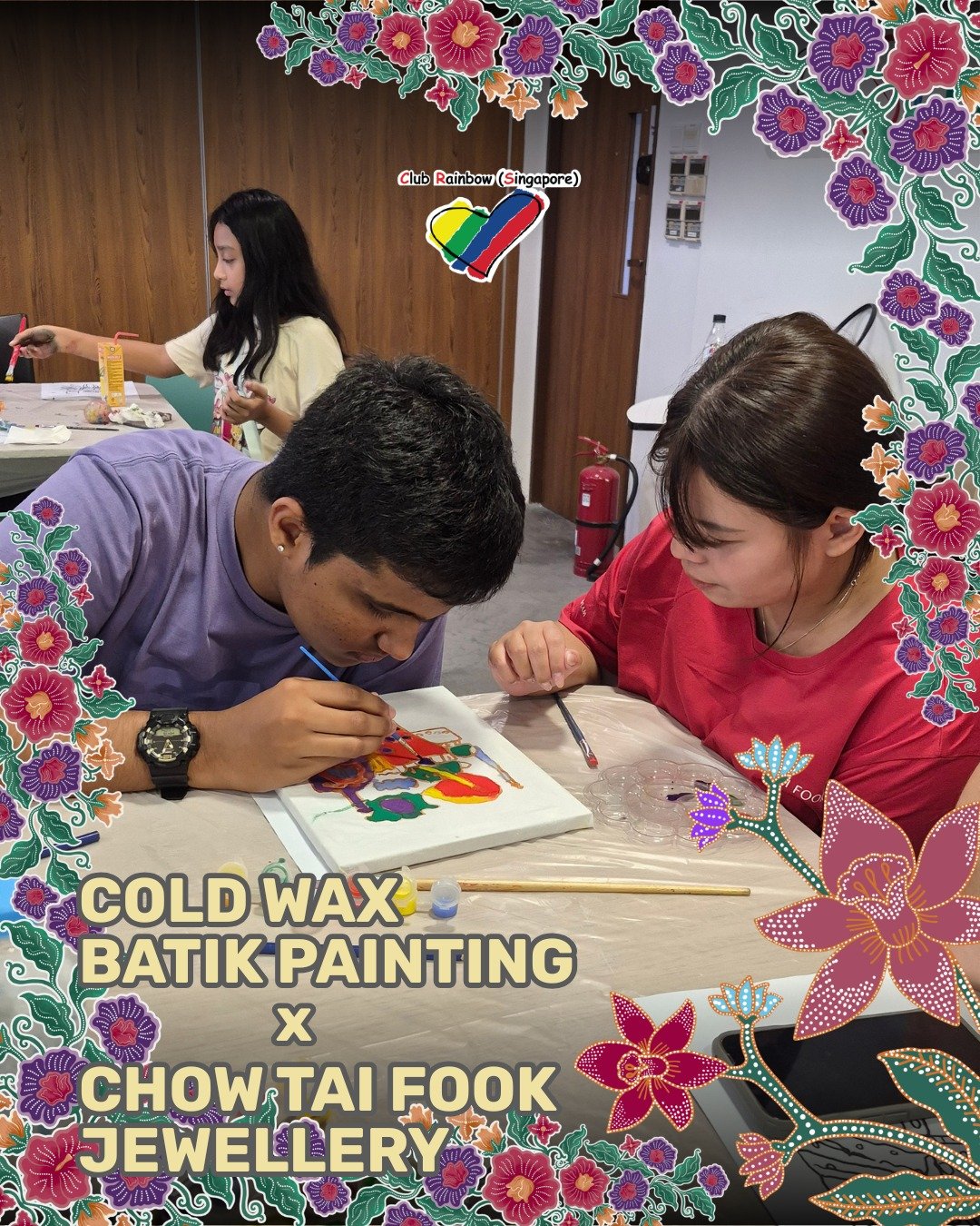 🎨✨ Colours, creativity, and culture came together in our Cold Wax Batik Painting workshop with @chowtaifookjewellery!

Our children and youths embarked on a hands-on journey to discover the rich heritage of batik art, learning about its cultural sig