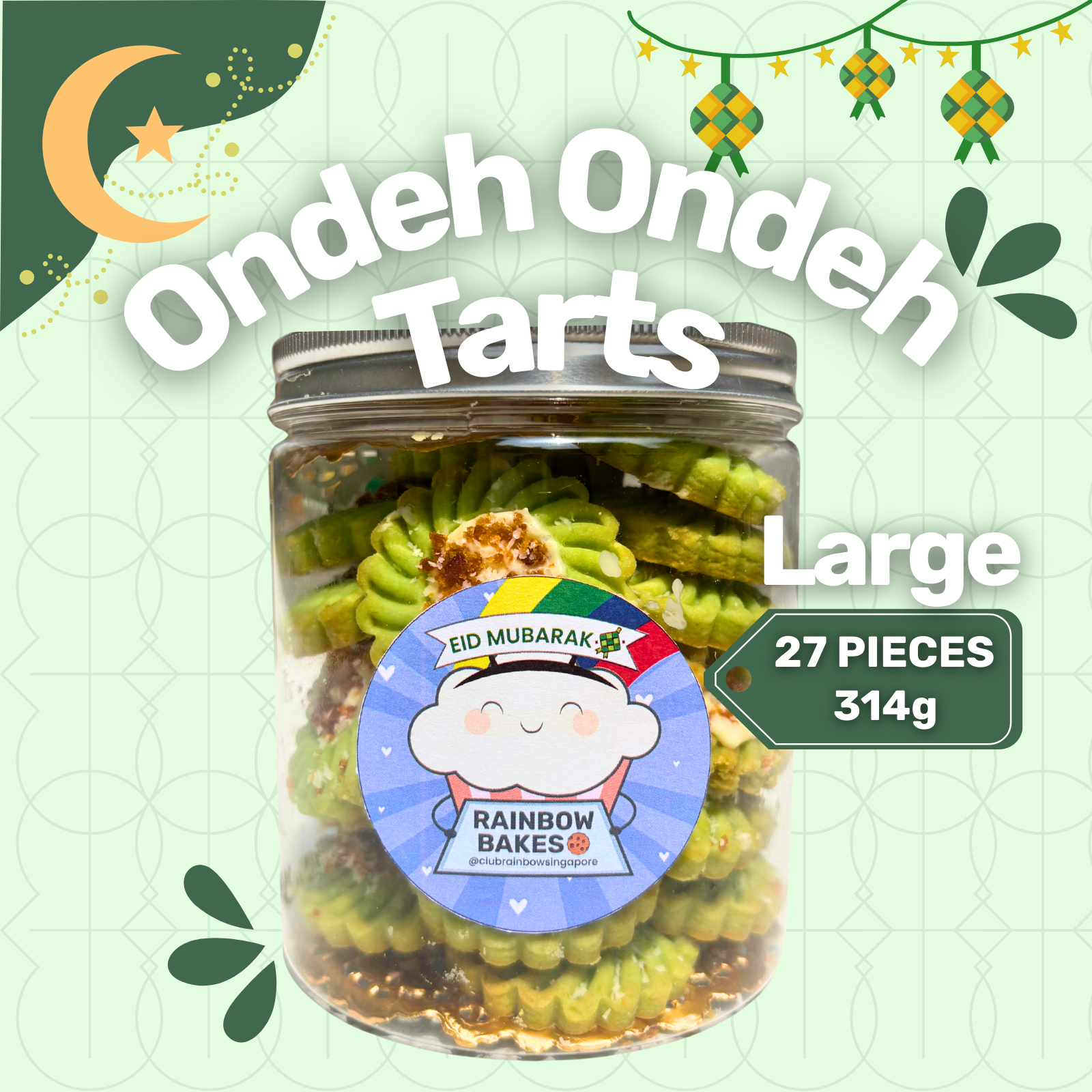 Ondeh Ondeh Tarts - Large (Approx. 314g)