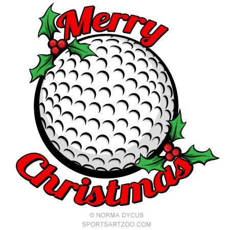 Golf Merry Christmas — SportsArtZoo