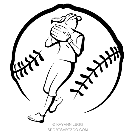 Softball Drawings