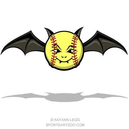 Vampire Softball Bat Sportsartzoo
