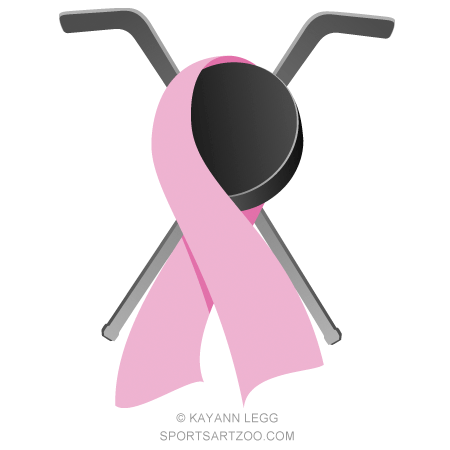 Hockey Breast Cancer Ribbon