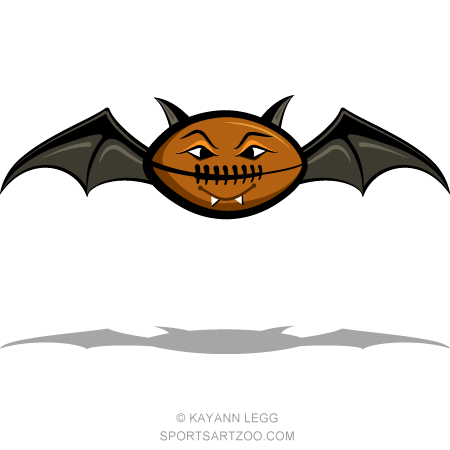Vampire Football Bat Sportsartzoo
