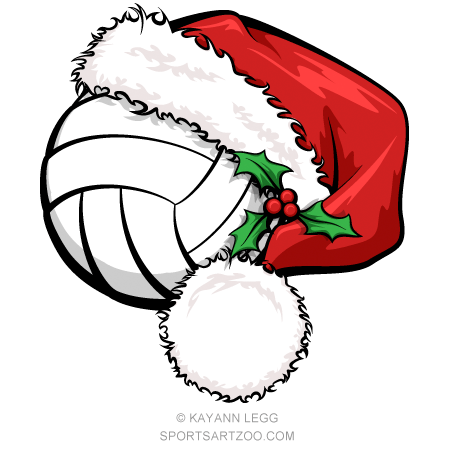 Volleyball Santa Cap — SportsArtZoo