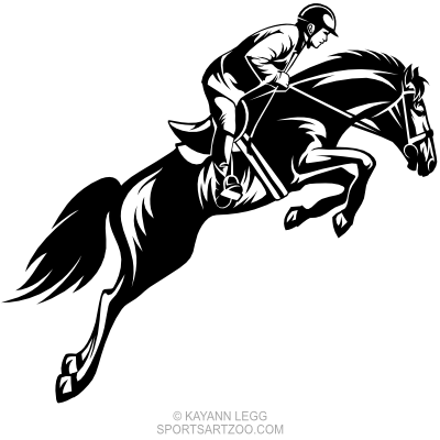 Eventing Horse Silhouette