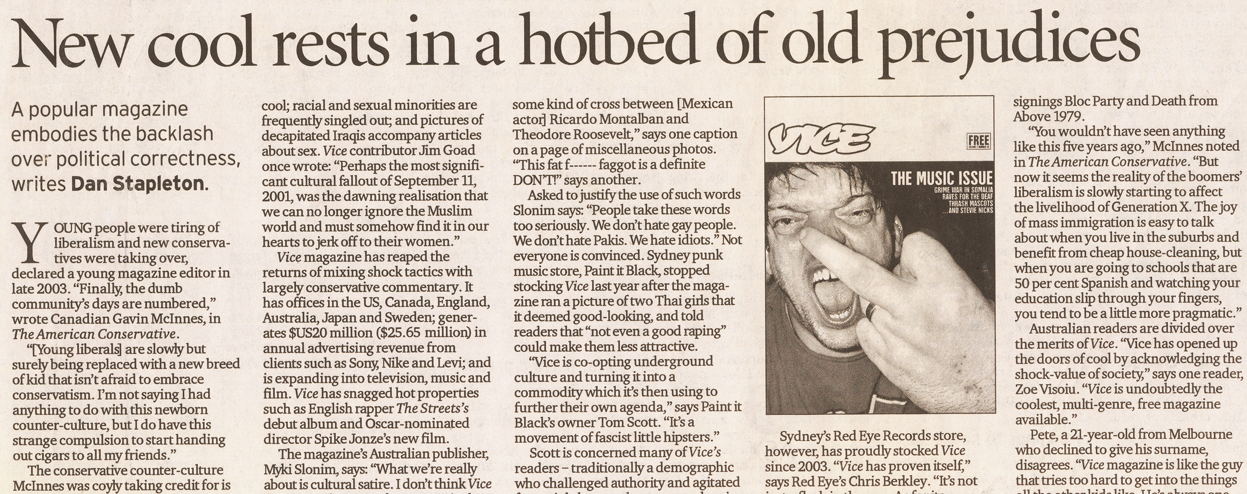 Vice: origins | The Sydney Morning Herald, 2004