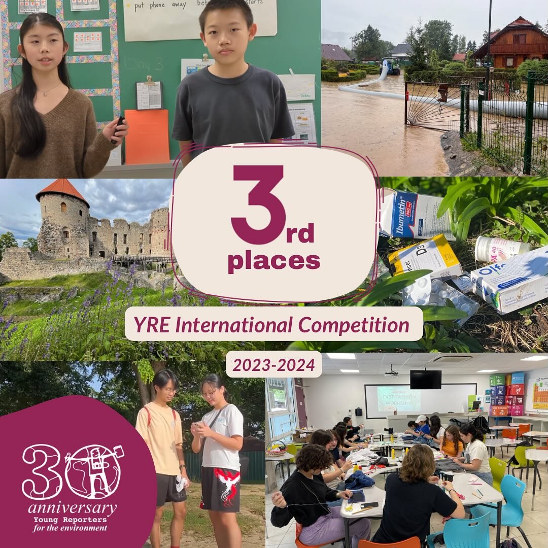 🥉 Announcing our 3rd place winners for the YRE International Competition 2023-2024! These young reporters continue to amaze the world with their incredible and innovative solutions to local and global environmental issues. 🌐📸✍️🎥
Look through thei