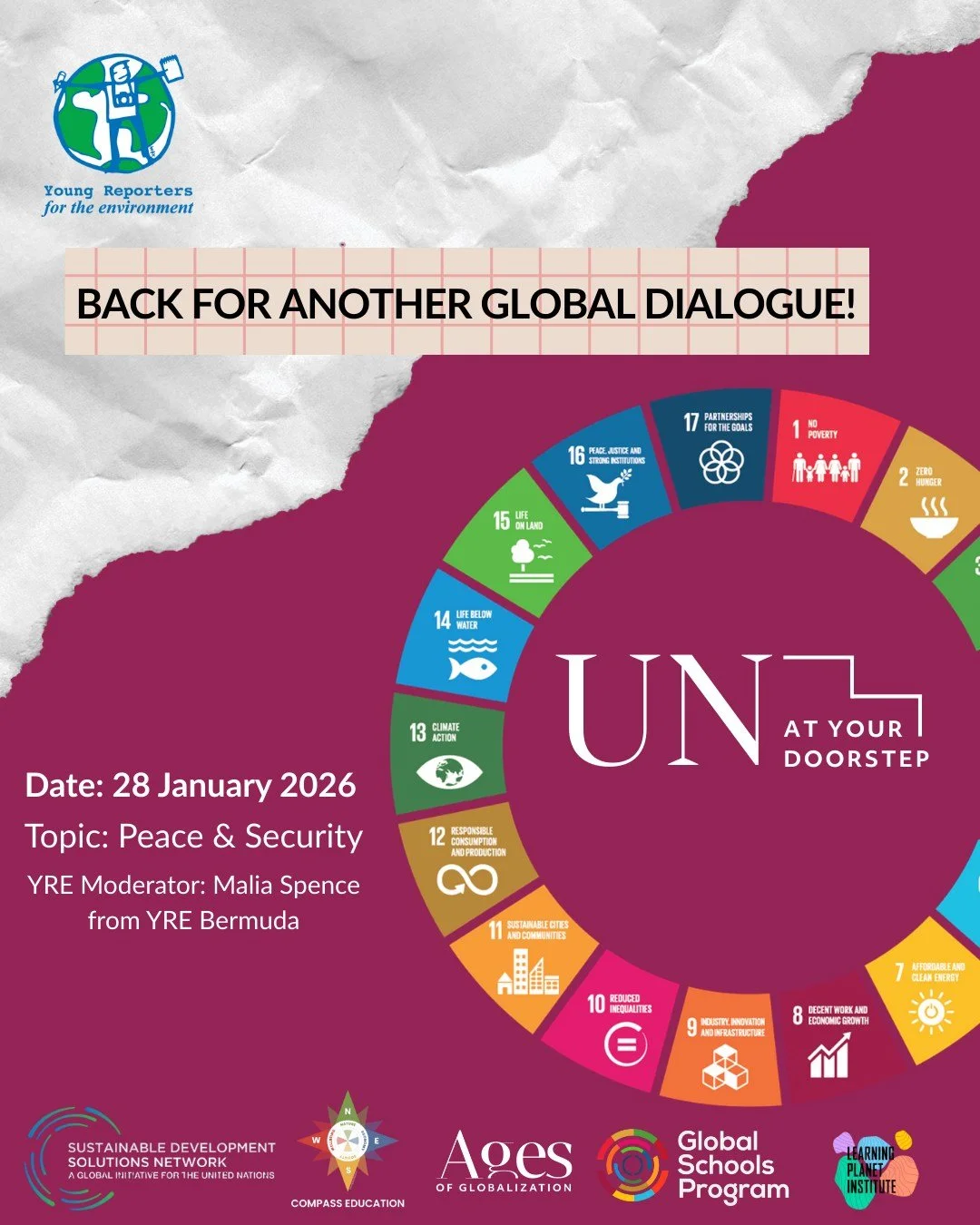 🕊️ UN at Your Doorstep | Online Dialogue #8

Join us on TOMORROW 28 January, 9-10AM ET / 3-4 PM CET for the next live session of UN at Your Doorstep, focusing on Peace and Security.

✍️ Sign up - link in stories + bio!

Key speakers: 
🎙️H.E. Miguel