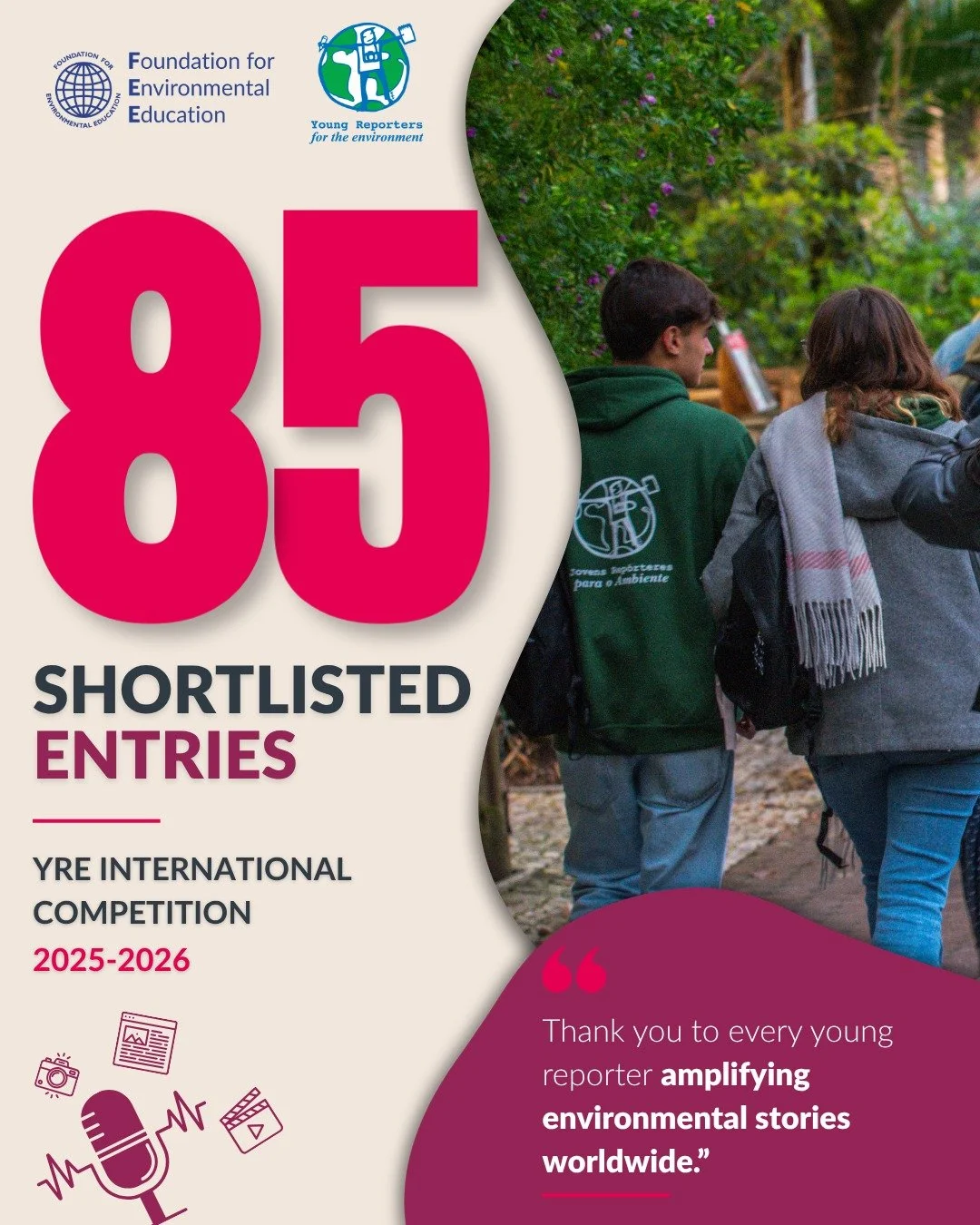✨ The wait is over... YRE SHORTLISTED ENTRIES announced! ✨

The entries submitted to the YRE International Competition 2025&ndash;2026 have now officially been shortlisted. The list has been passed on to the YRE International Jury and the brand-new Y