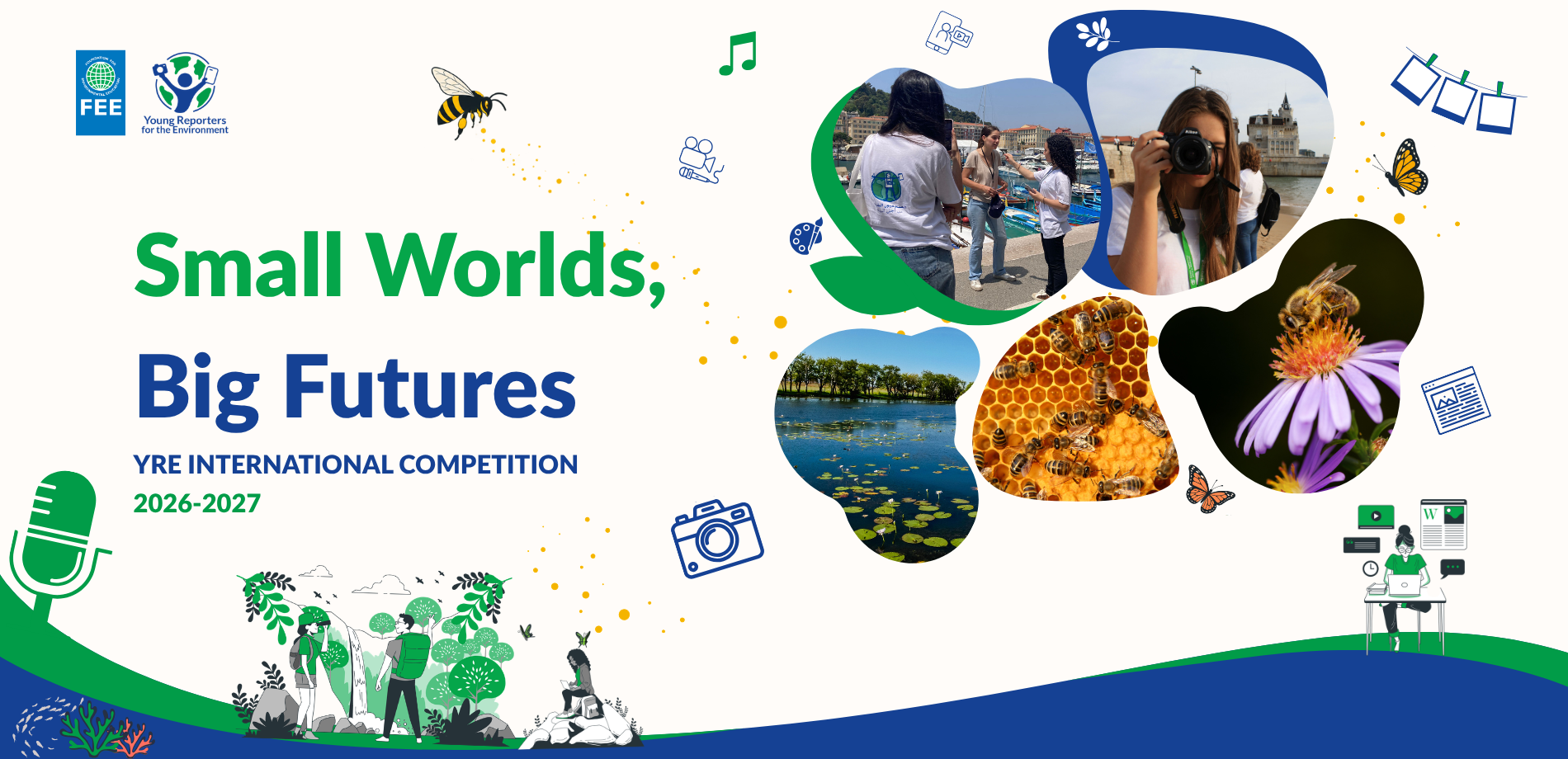 YRE Theme banner 2026-2027: Small Worlds, Big Futures