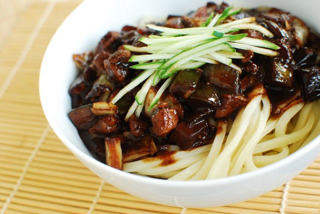 Jajangmyeon (Korean-Chinese Black Bean Noodles)
