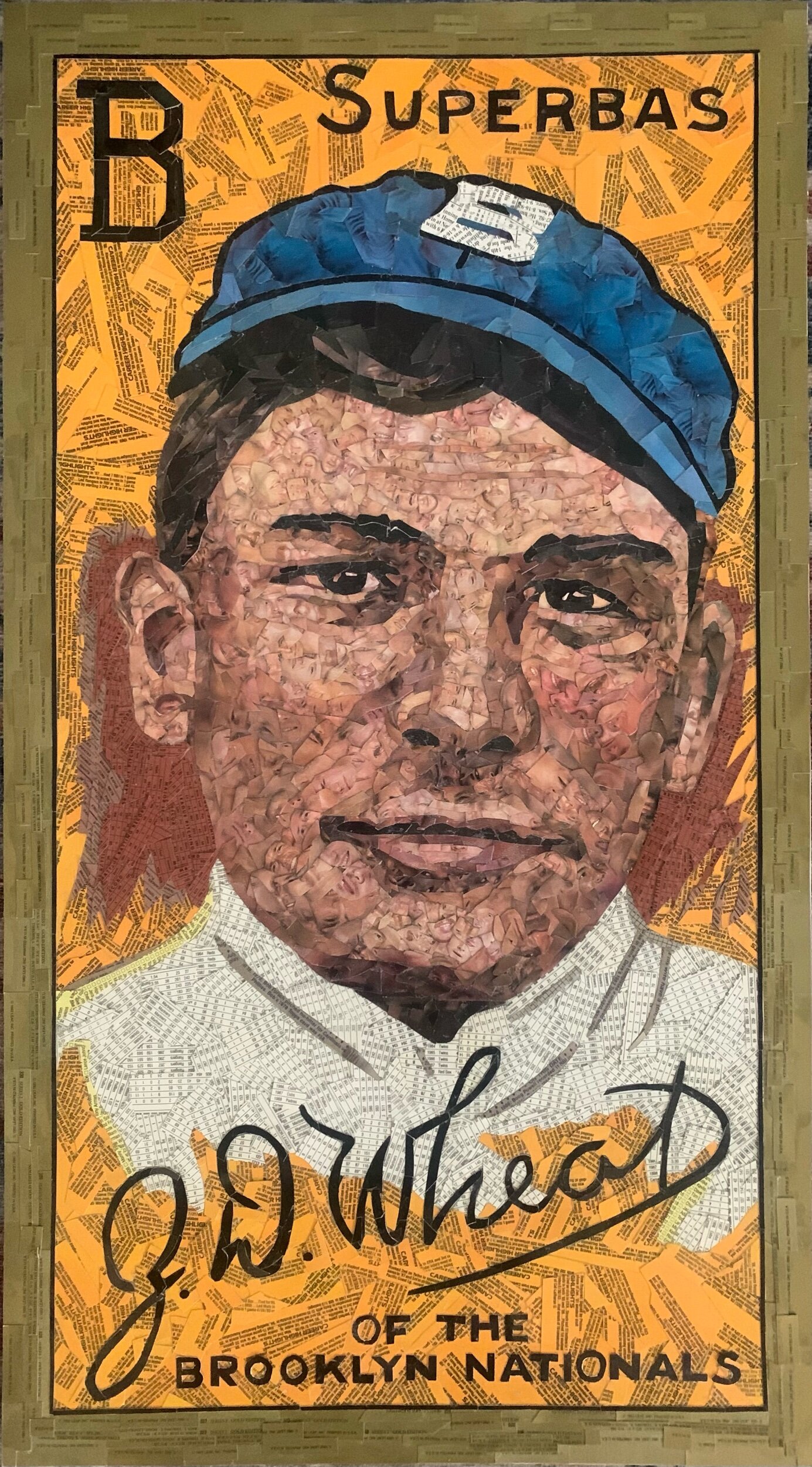 T205 Zach Wheat; cut baseball cards; Sold.