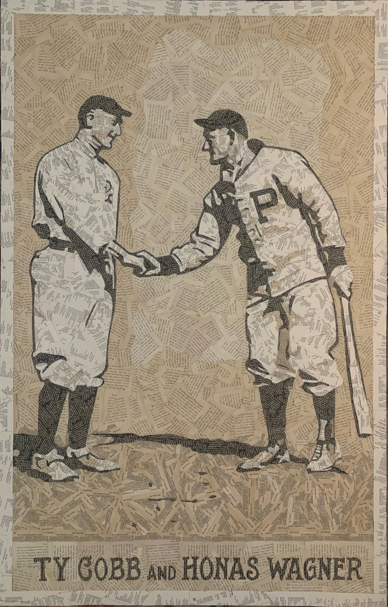 1910 PC796 Sepia Postcards Ty Cobb and Honus Wagner