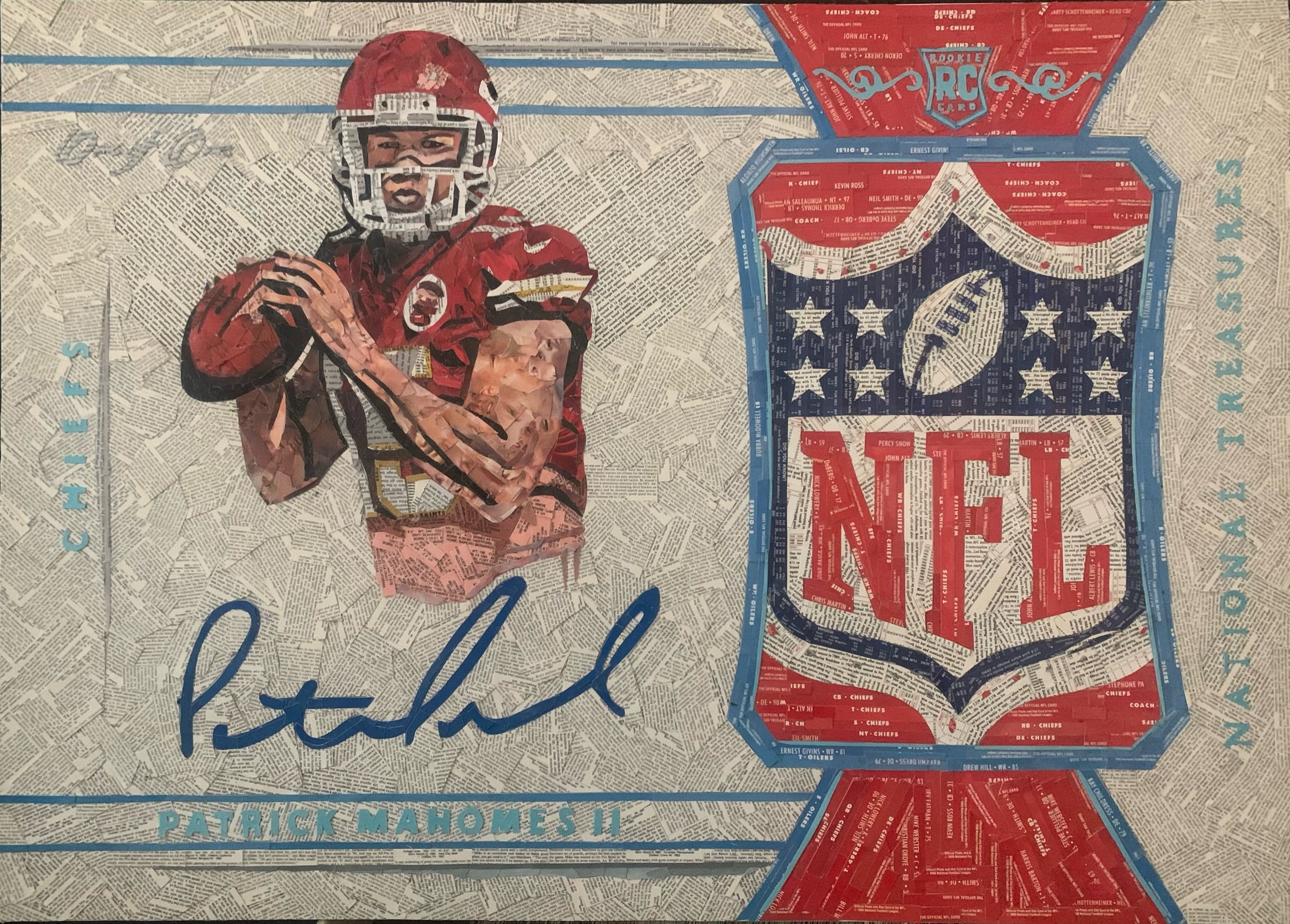 2017 Panini National Treasures Patrick Mahomes RPA NFL Shield