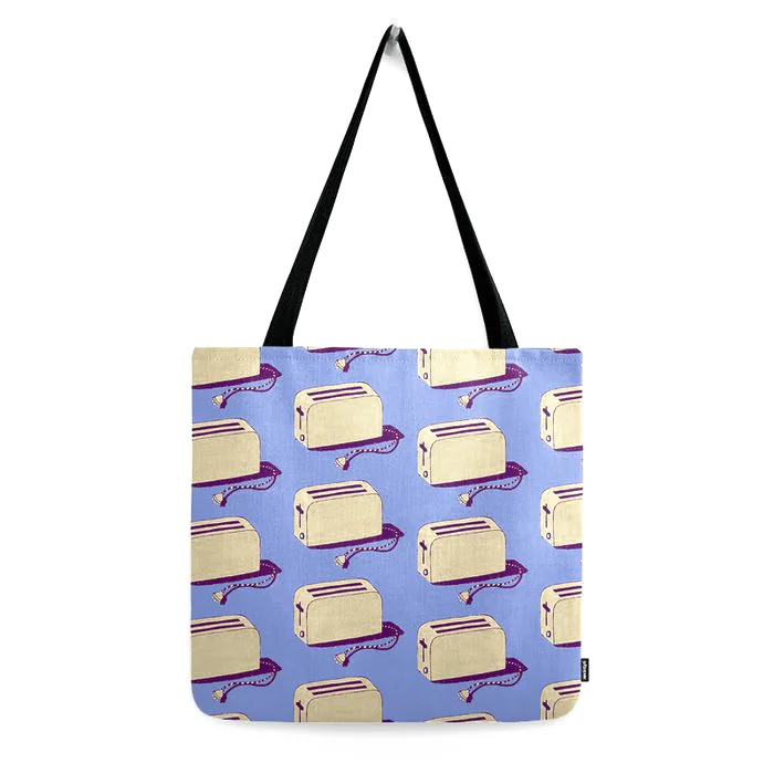 Toaster (blue & cream) Tote Bag 2013