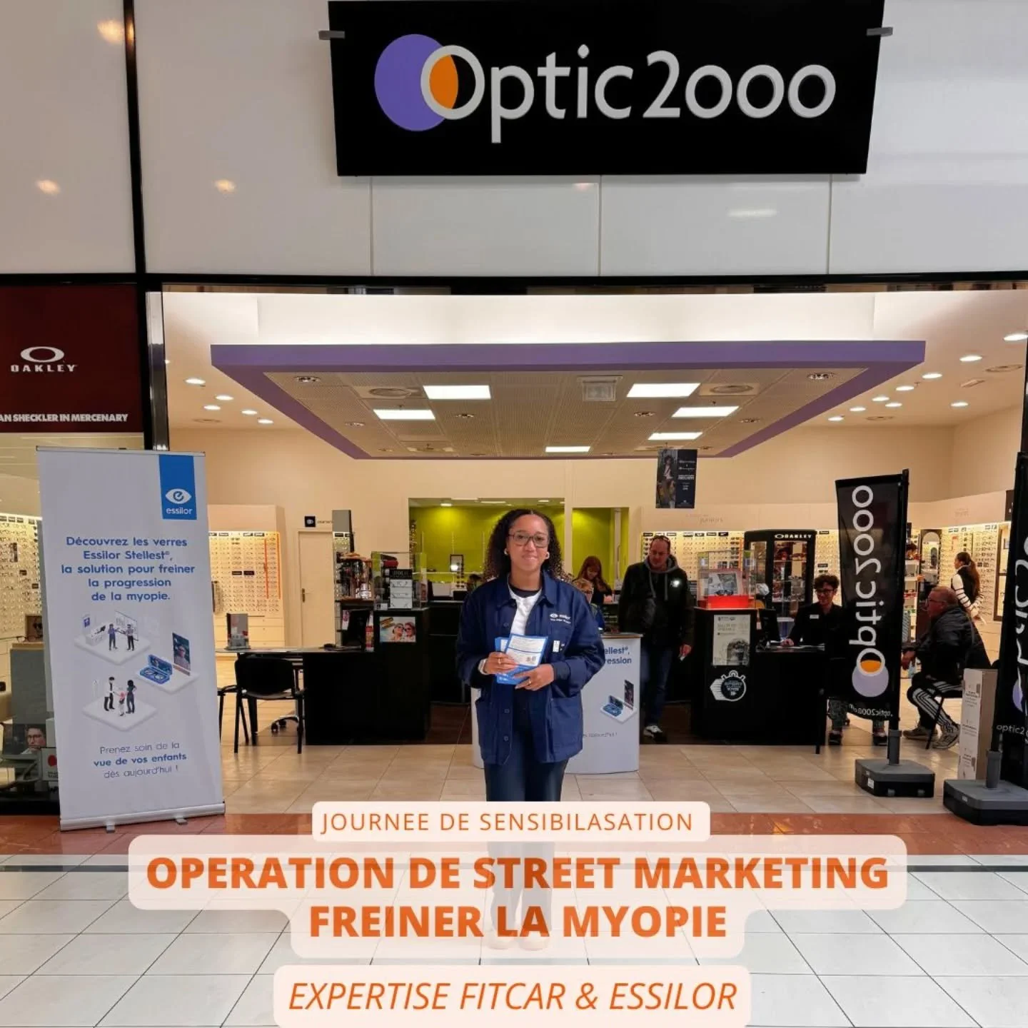 Partout en France, 🇫🇷 nous traitons les sujets de la myopie👓 et de la presbytie avec des op&eacute;rations de street marketing cl&eacute; en main, des animations Essilor en magasin.