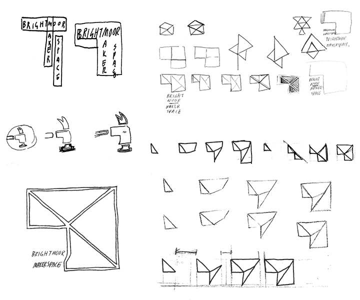 Finally, I decided on an image & typeface combination, based on the shape of the Brightmoor neighborhood in Detroit.