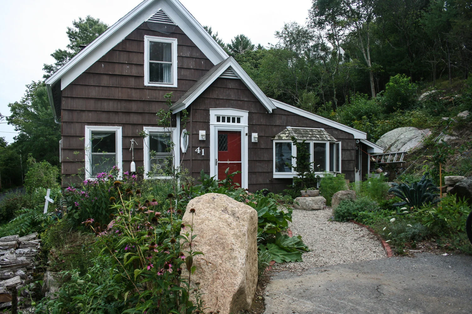 out front