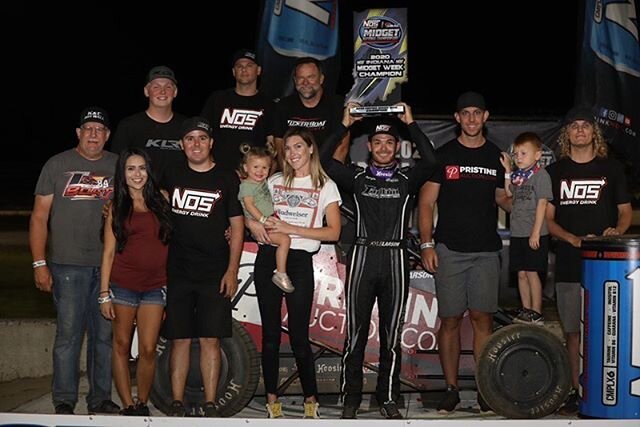 Finished one spot short of winning all 6 races but what a week. 5 wins and 1-2 in points for Indiana Midget week. Thank you to all of our partners for making it possible.