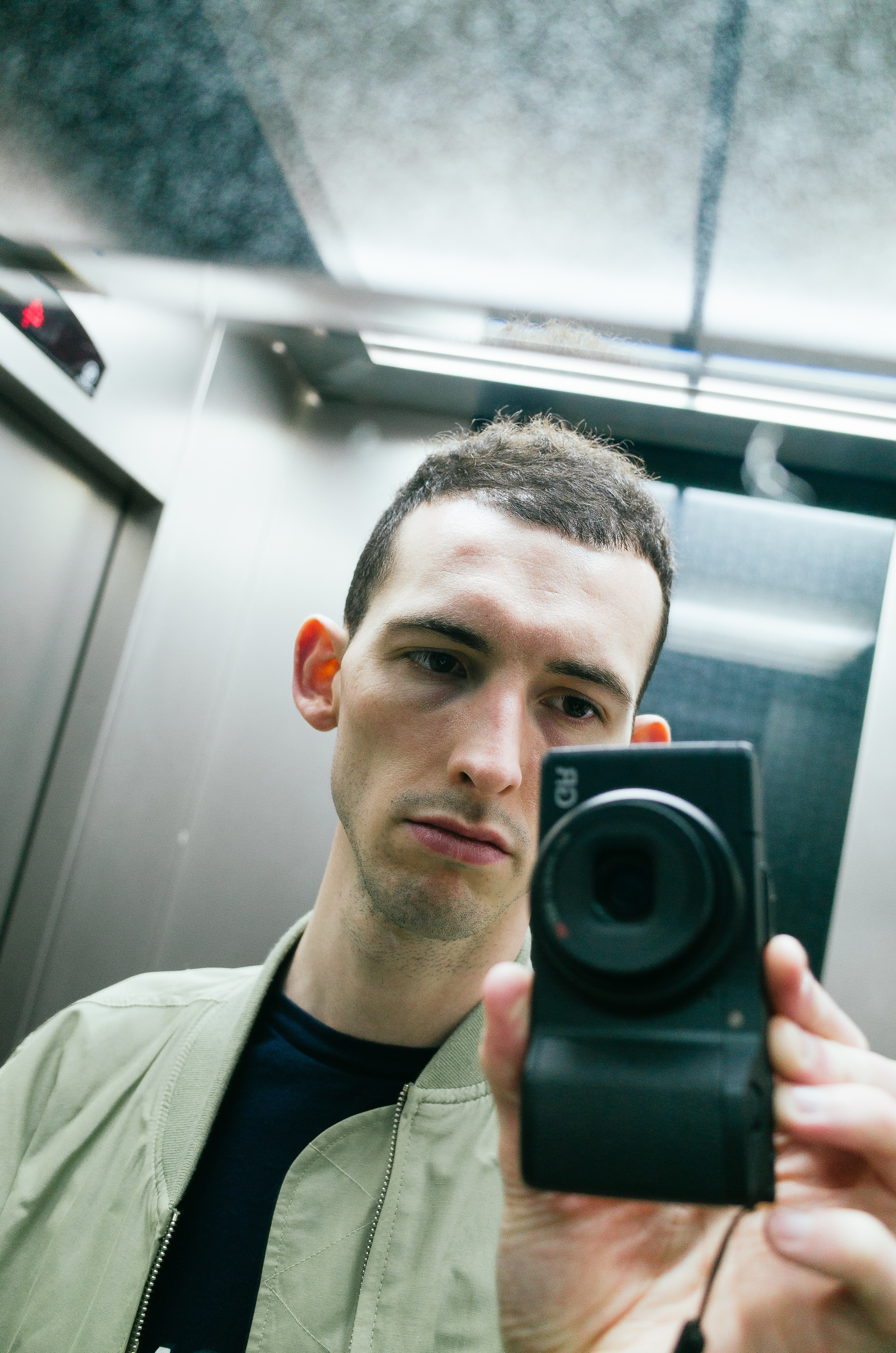 Me. In a lift.