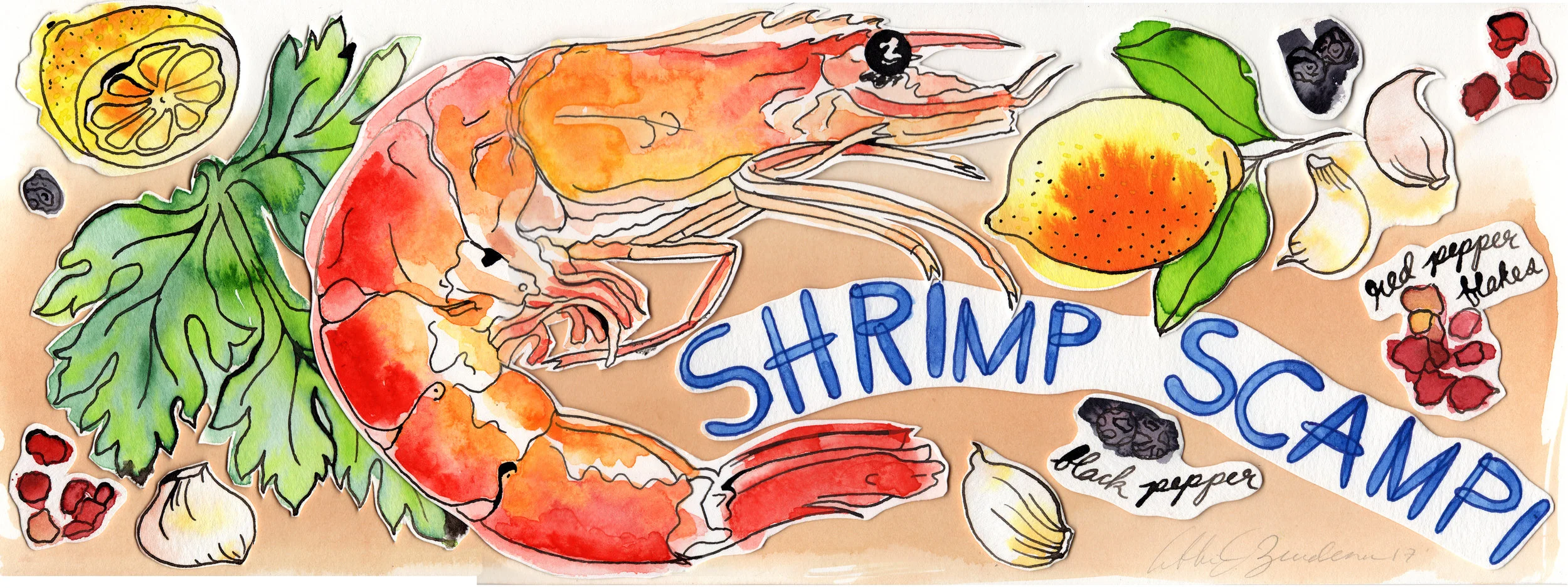  Collage &amp; Watercolor   To view image ~ click on + in upper right hand corner  *These recipes are also featured on  They Draw and Cook * 