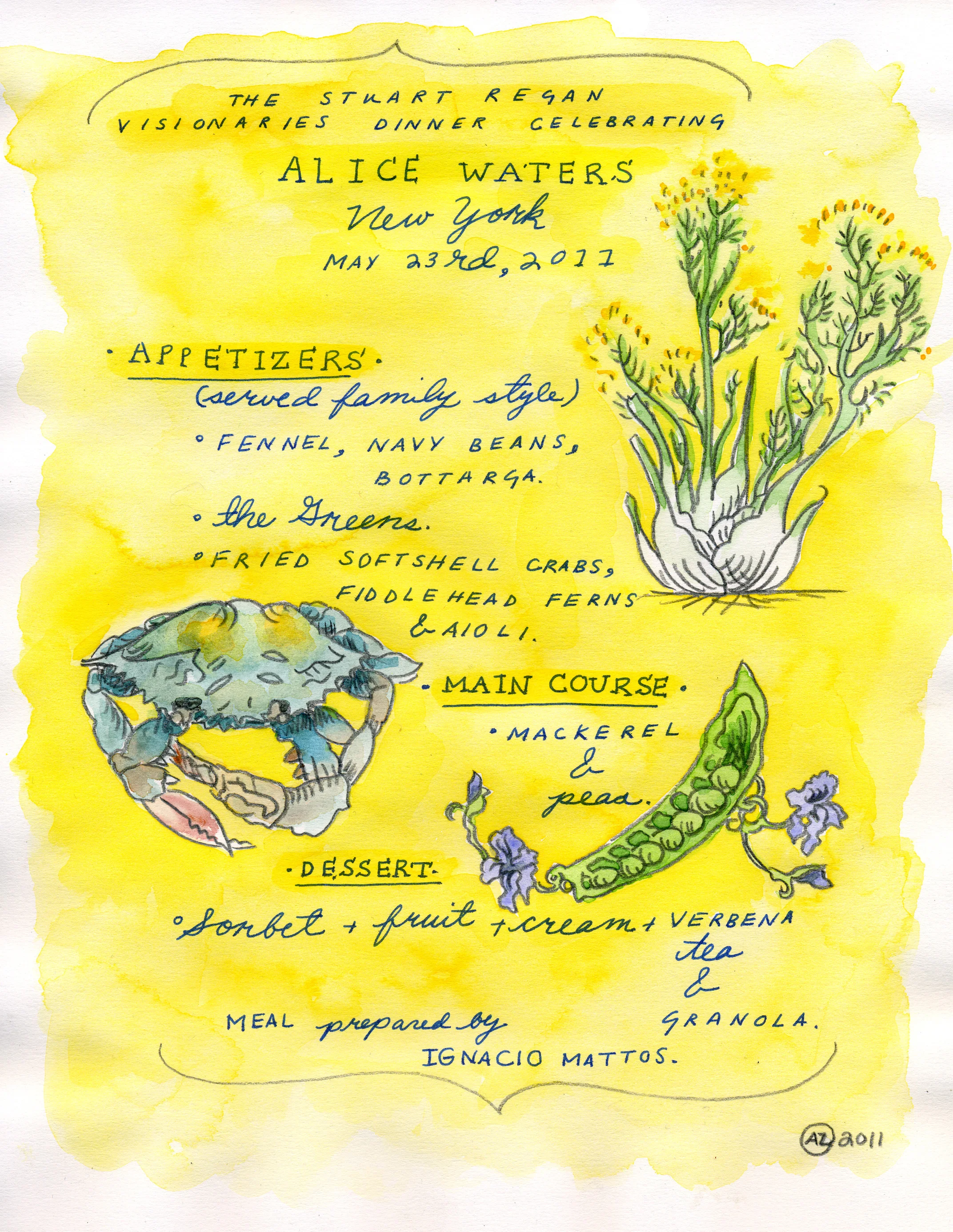  Alice Waters Menu 
