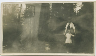 She-ape (birth name Heloise) and Nanny (name unknown), Colorado Springs, CO, 1905. Only known photo of young Heloise.