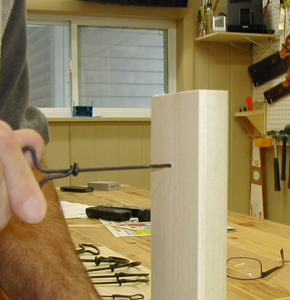 Figure 1- The sharp point on a gimlet makes placement for precise hole-starting a breeze