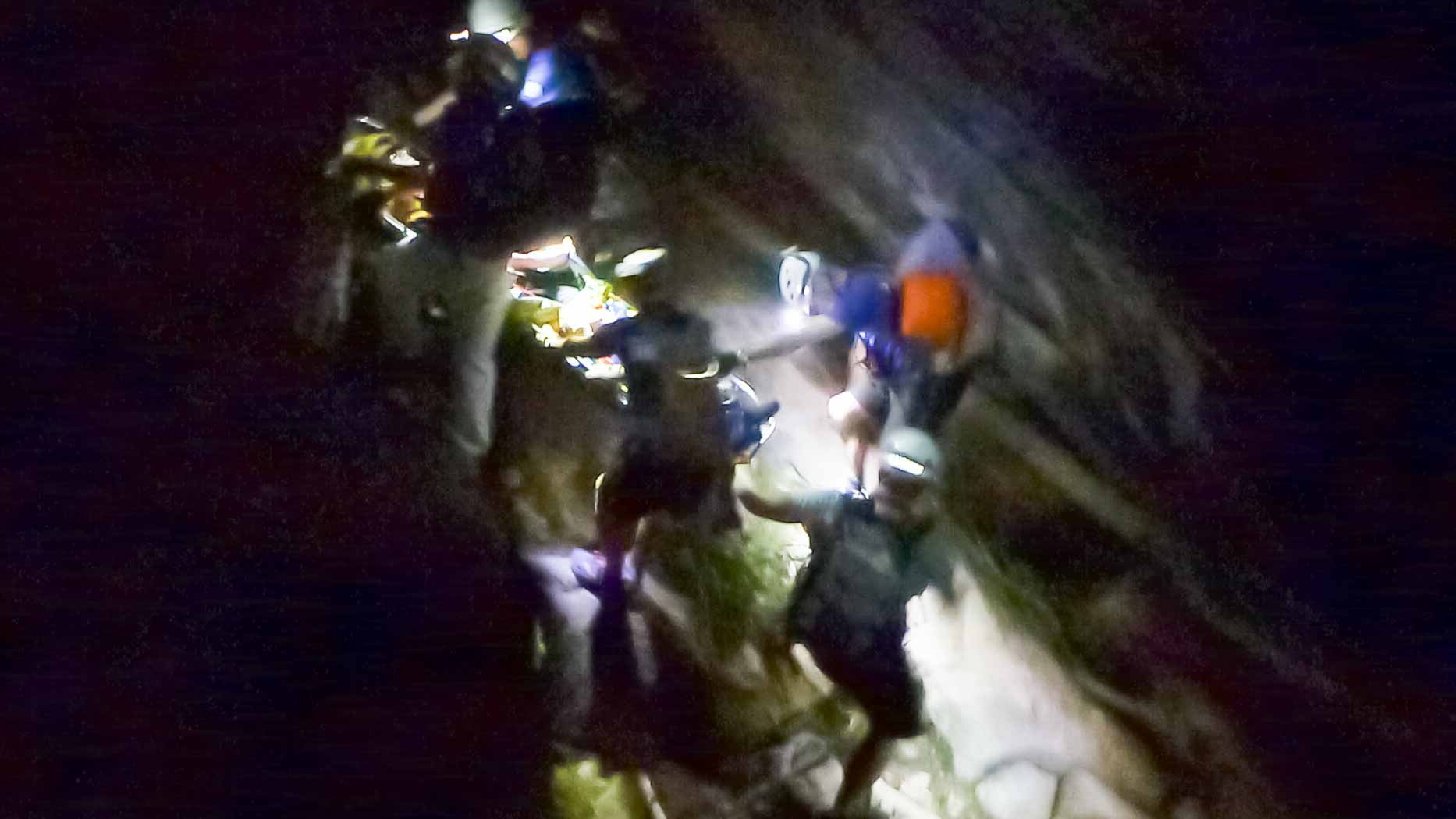 Evacuation of an injured scrambler from the base of the 2nd Flatiron