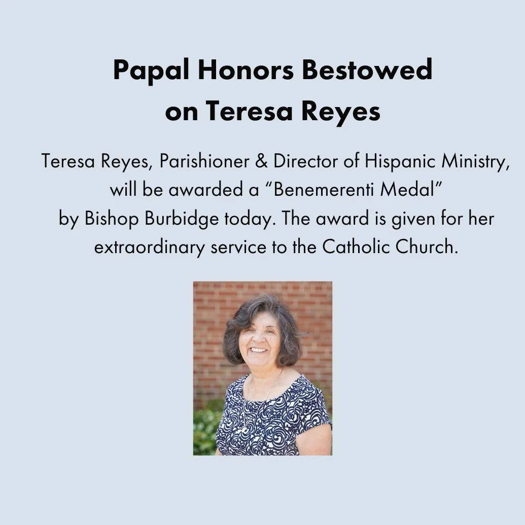 Benemerenti is Latin for &ldquo;To one who is Well-Deserving.&rdquo; This is a most appropriate honor for Teresa's decades of service to St. Charles.