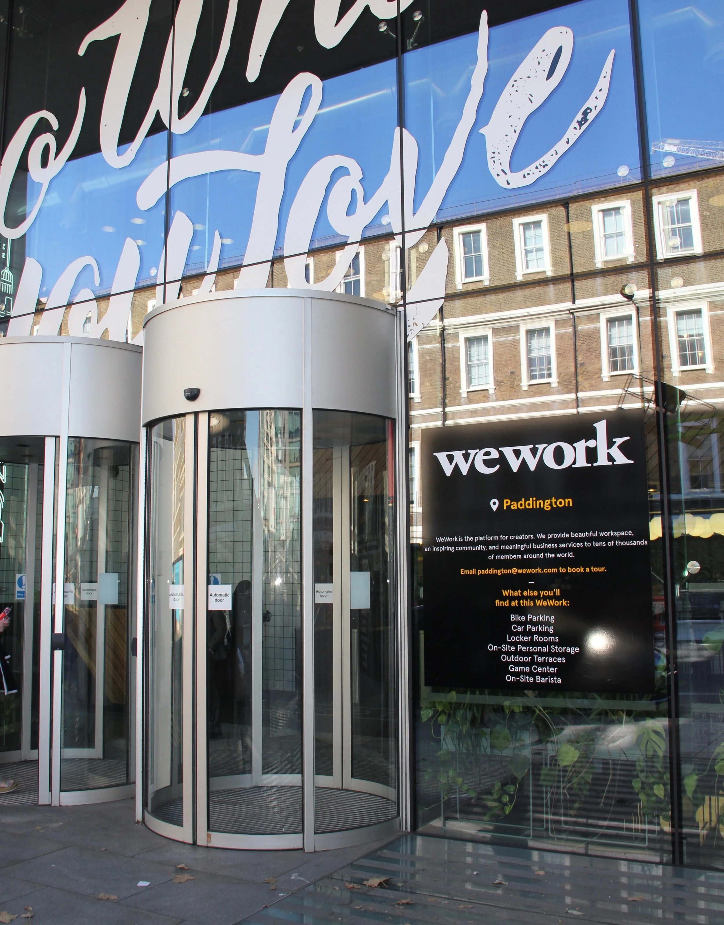 Free monthly events are held at WeWork workspace locations.